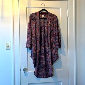 a new day purple floral OSFM cover up